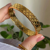 Golden Honeycomb Stainless Bracelet